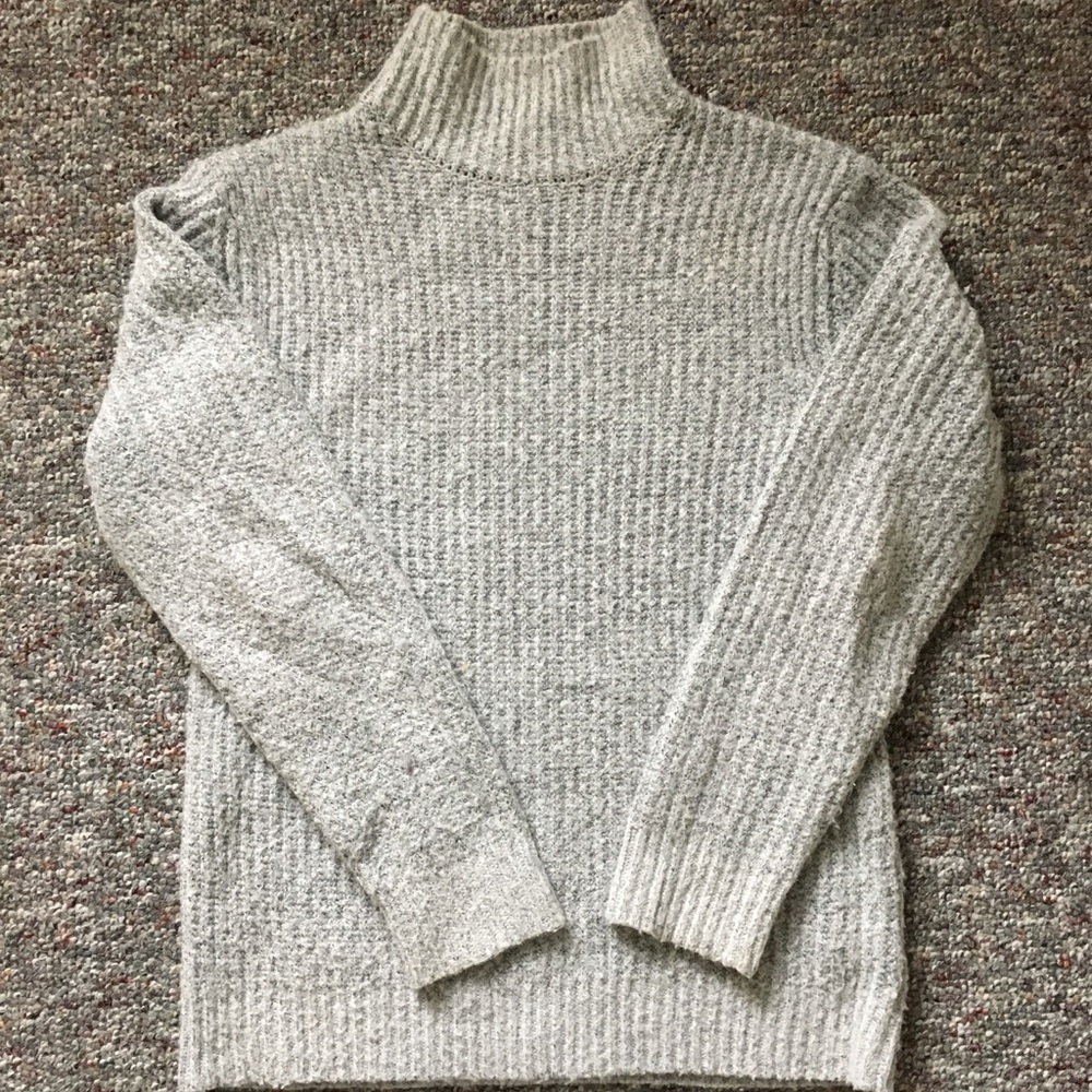 Mock Neck Grey Sweater